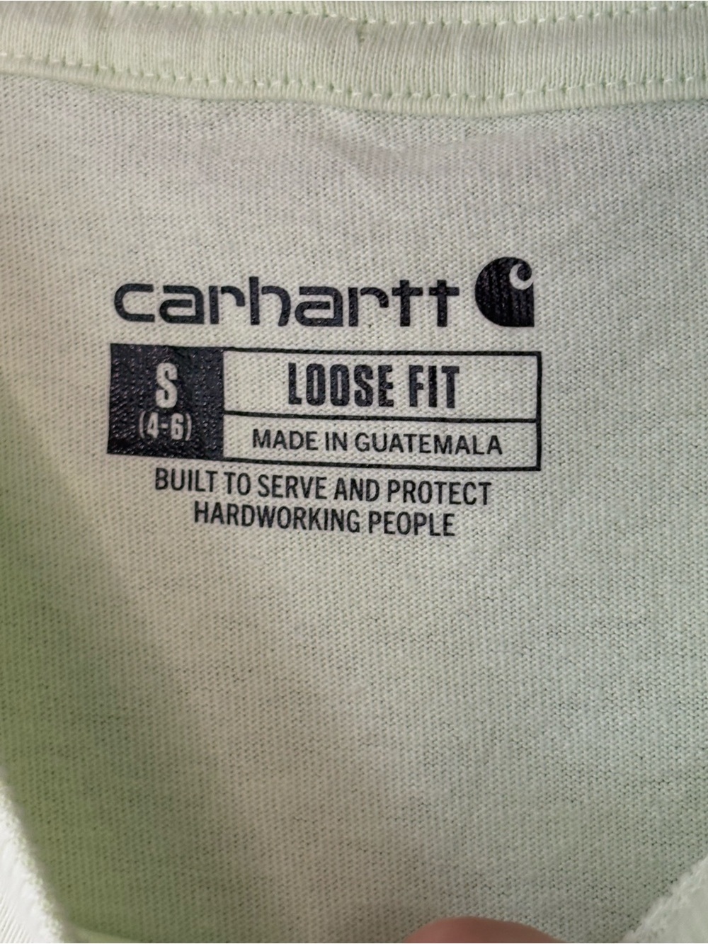 NWT Carhartt Women’s Key Lime Green Loose Fit Pocket T-Shirt Small - Picture 4 of 7